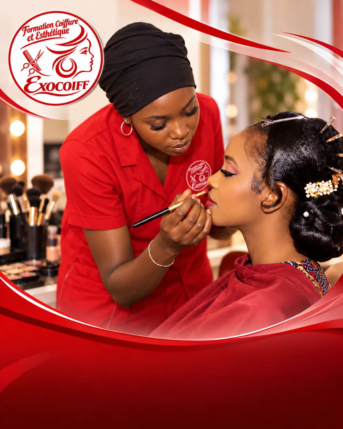 Visuel illustratif EXOCOIFF : maquillage professionnel